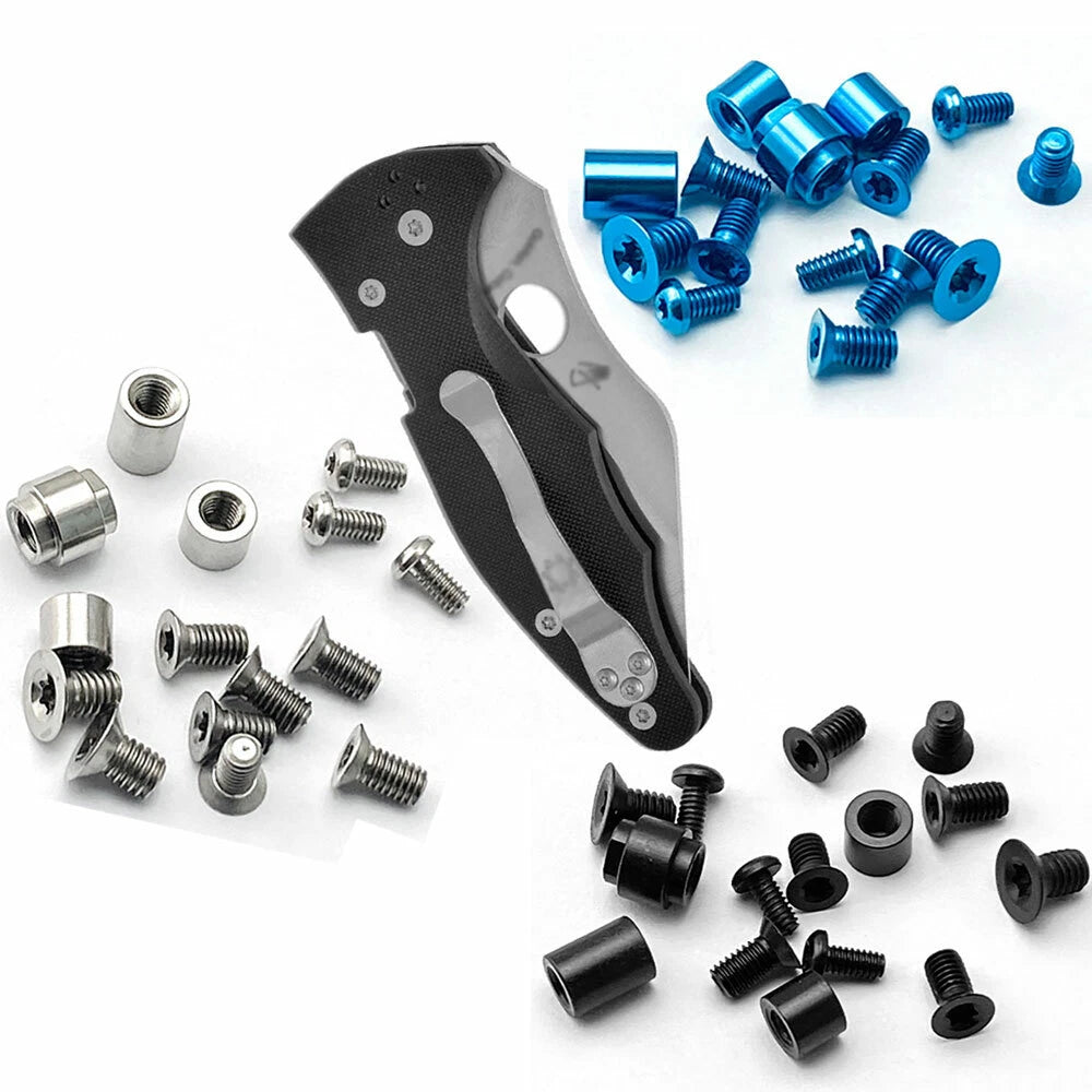 High Titanium Alloy Screw & Pivot Set for Spyderco Yojimbo 2 (C85)