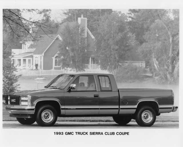 Press Photo for GMC Sierra Club Coupe Pickup Truck (1993)