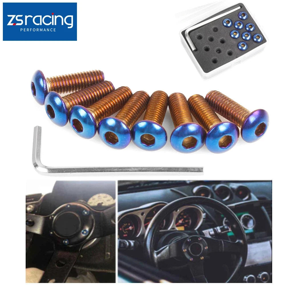 8PCS Steering Wheel Screw Kit M5x0.8 for Universal Racing Cars