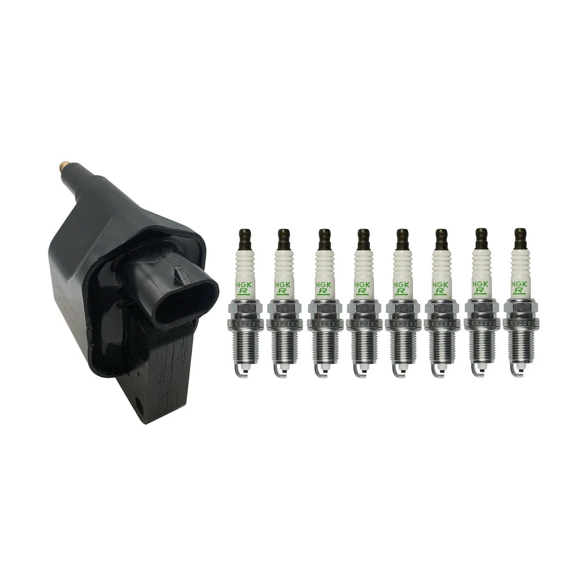 Hitachi Ignition Coil & 8 NGK Spark Plugs Kit for Ram 1500 5.2 V8 (1994–2001)