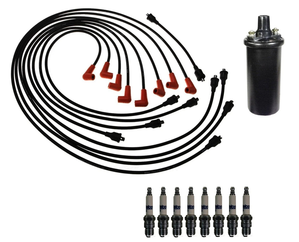 Ignition Wires & Spark Plugs Kit for Chevy P20 Van, GMC C25 C35 (V8)