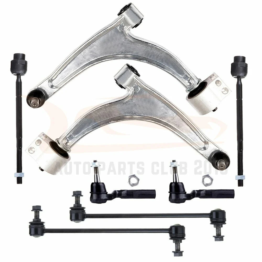 8Pcs Front Control Arms Tie Rods Sway Bars Kit for Chevy Malibu & Saturn Aura (2008–2012)