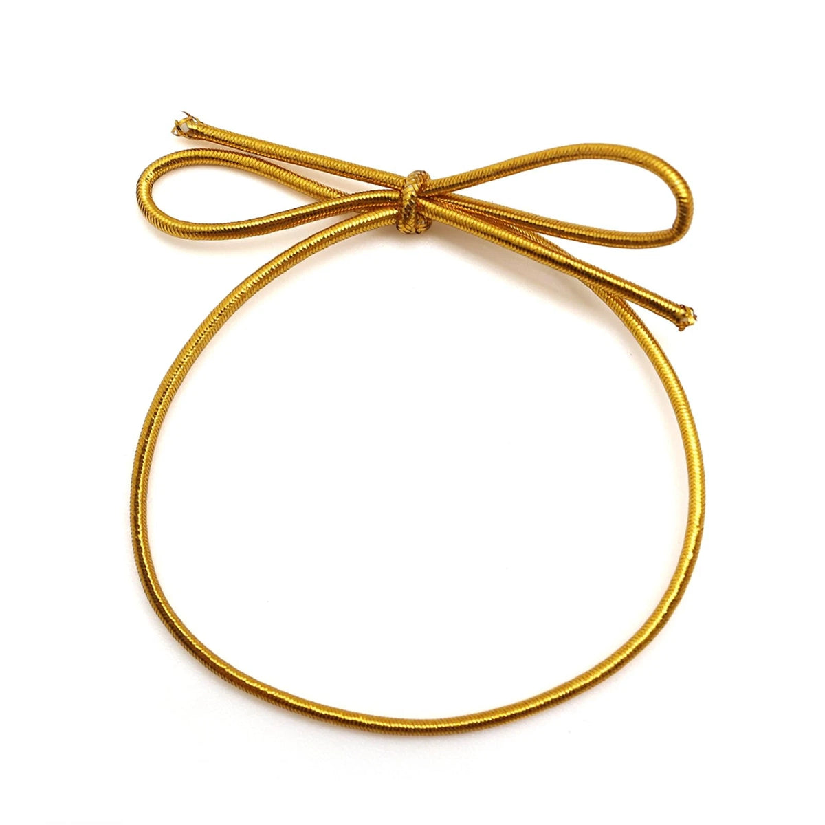 100 Pcs Gold Stretch Loops with Pre-Tied Bows for Crafting