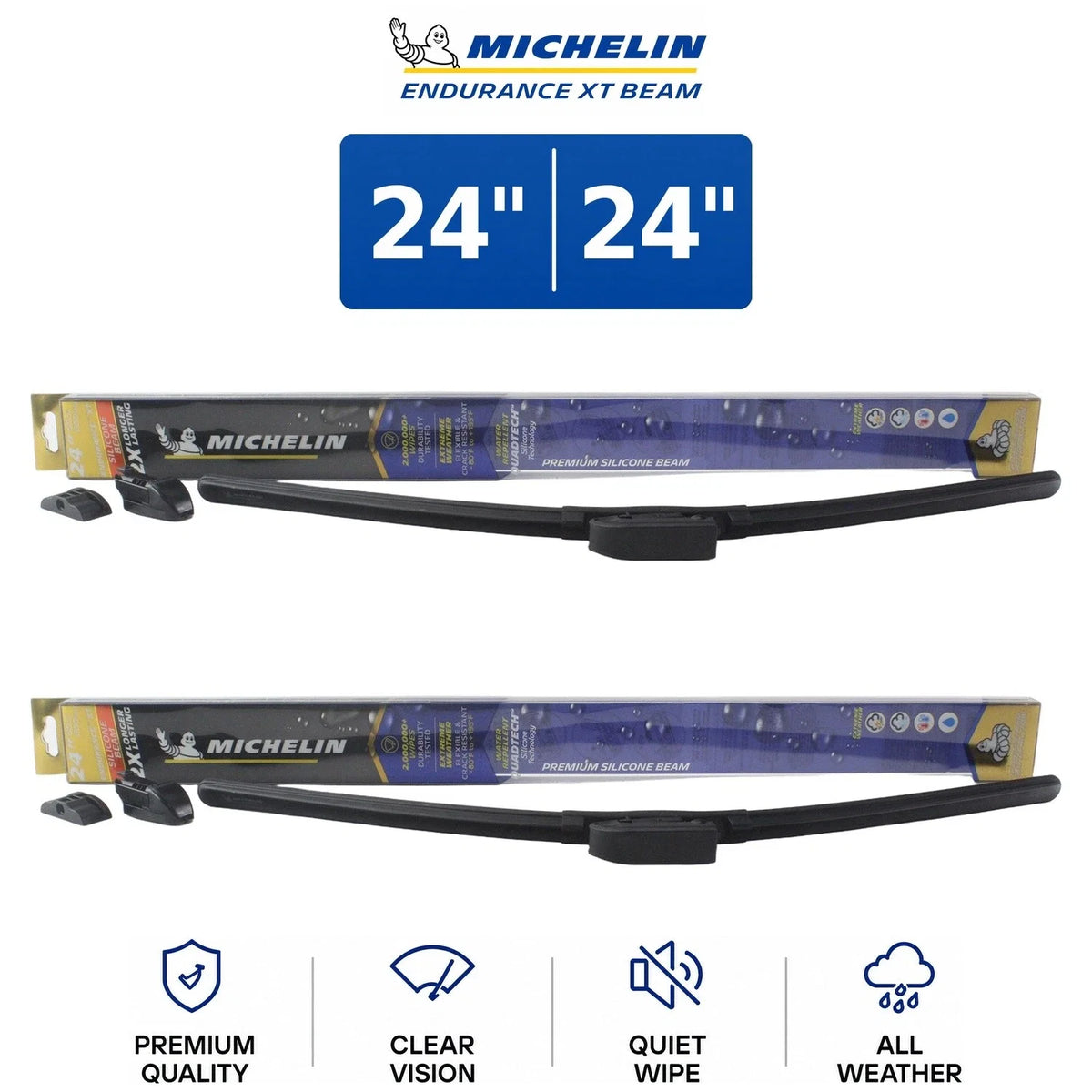 Set of 2 Wiper Blades for Mazda MPV (2000–2006) - Michelin Endurance XT 24"