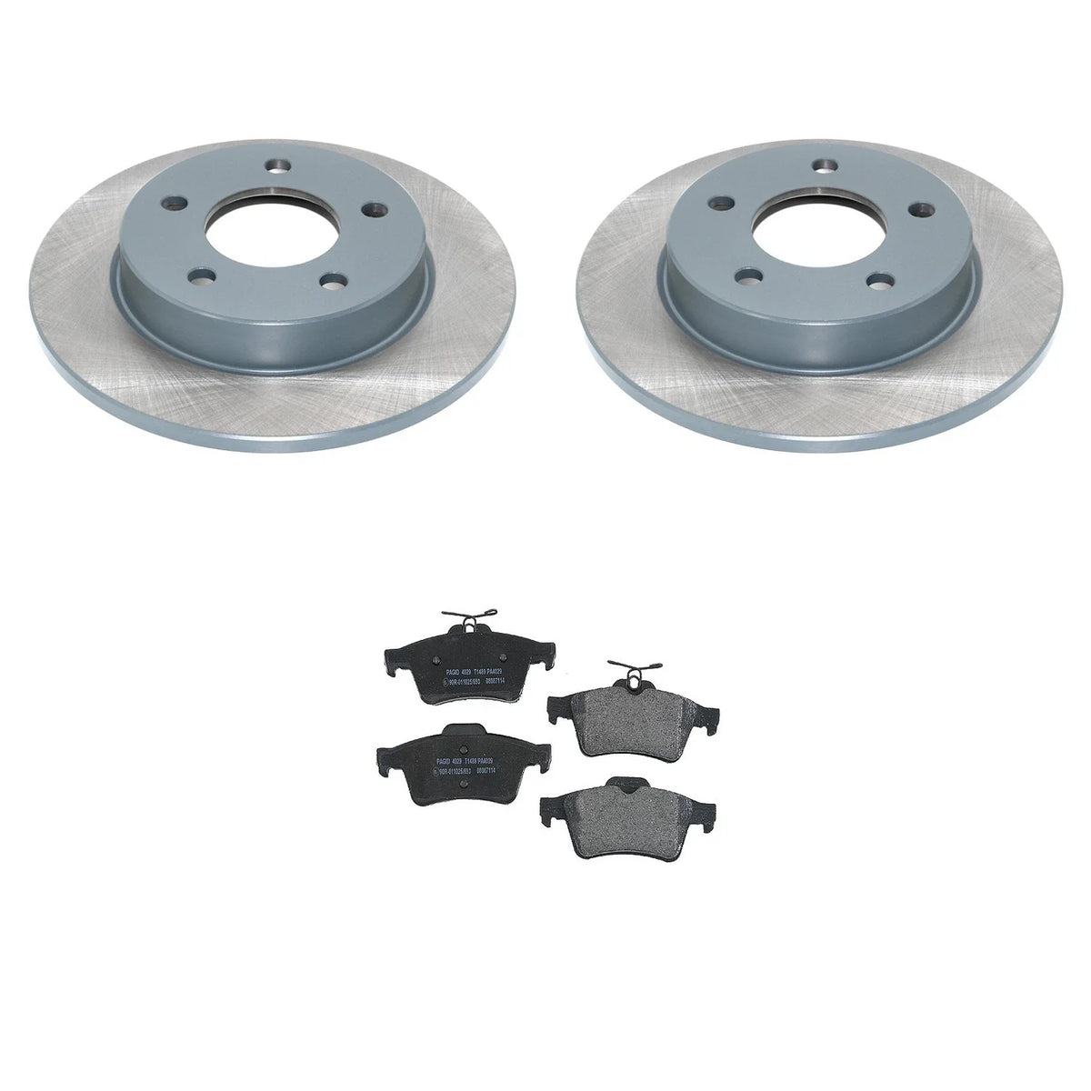DuraGo Rear Rotors & Low-Met Disc Brake Pads Kit for Mazda 3 (2004–2013)