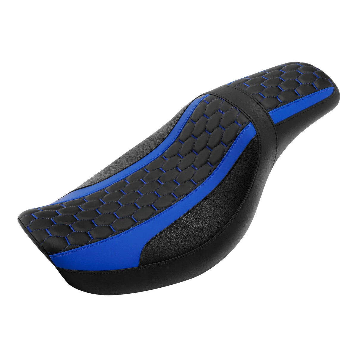 Driver & Passenger Seat for Harley Dyna Street Bob FXDB (2006–2017) Black Blue