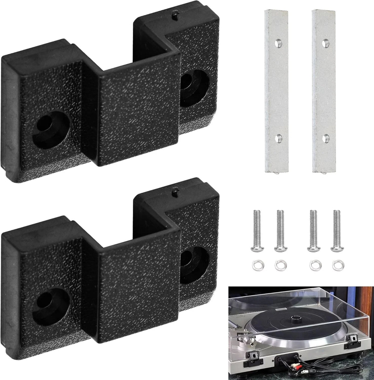 2X Dust Cover Hinge Set for Technics SL 1200 MKII / 1210 MKII / 1200M3D