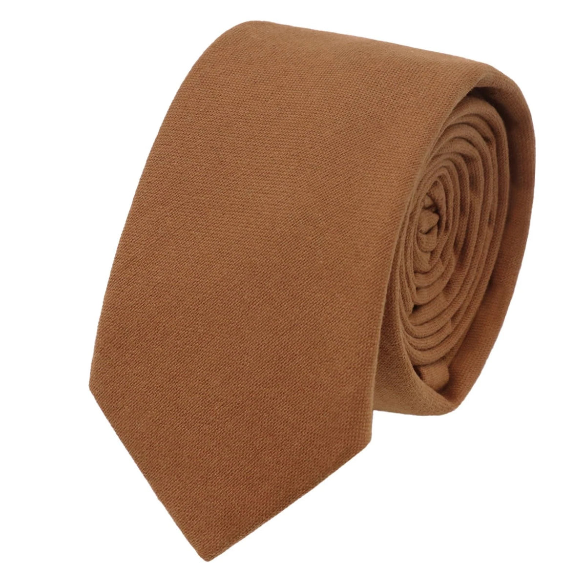 2X Cotton Ties for (58" Long, 2.56" Wide, Brown)