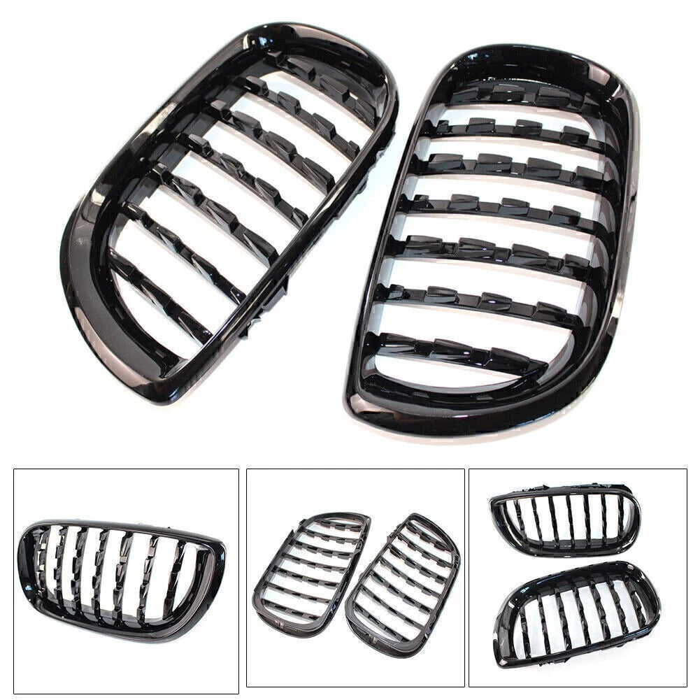 Front Kidney Grille for BMW E46 4D (2002–2005) Gloss Black