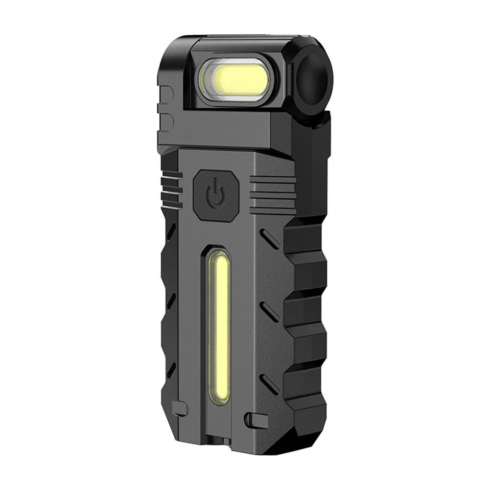 Rechargeable Keychain Flashlight 1000 Lumens with Magnetic Base and Clip