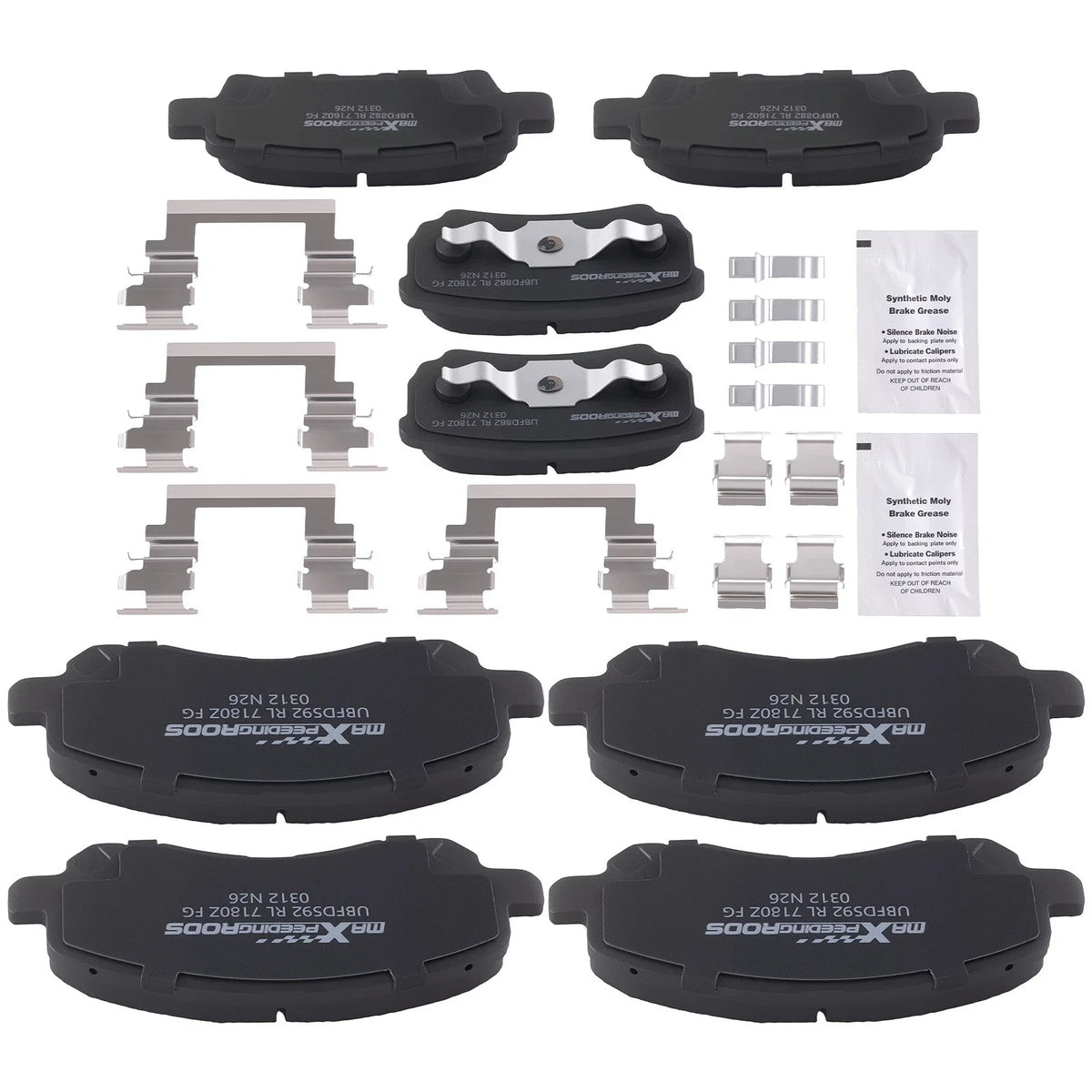 8pcs Ceramic Brake Pads Set for Mitsubishi Lancer (2004–2016) P866 P1037