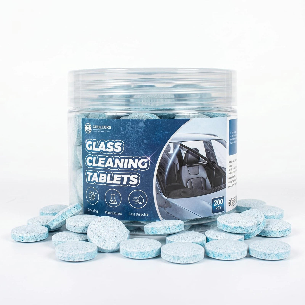 200-Pack Windshield Washer Tablets for Streak-Free Cleaning