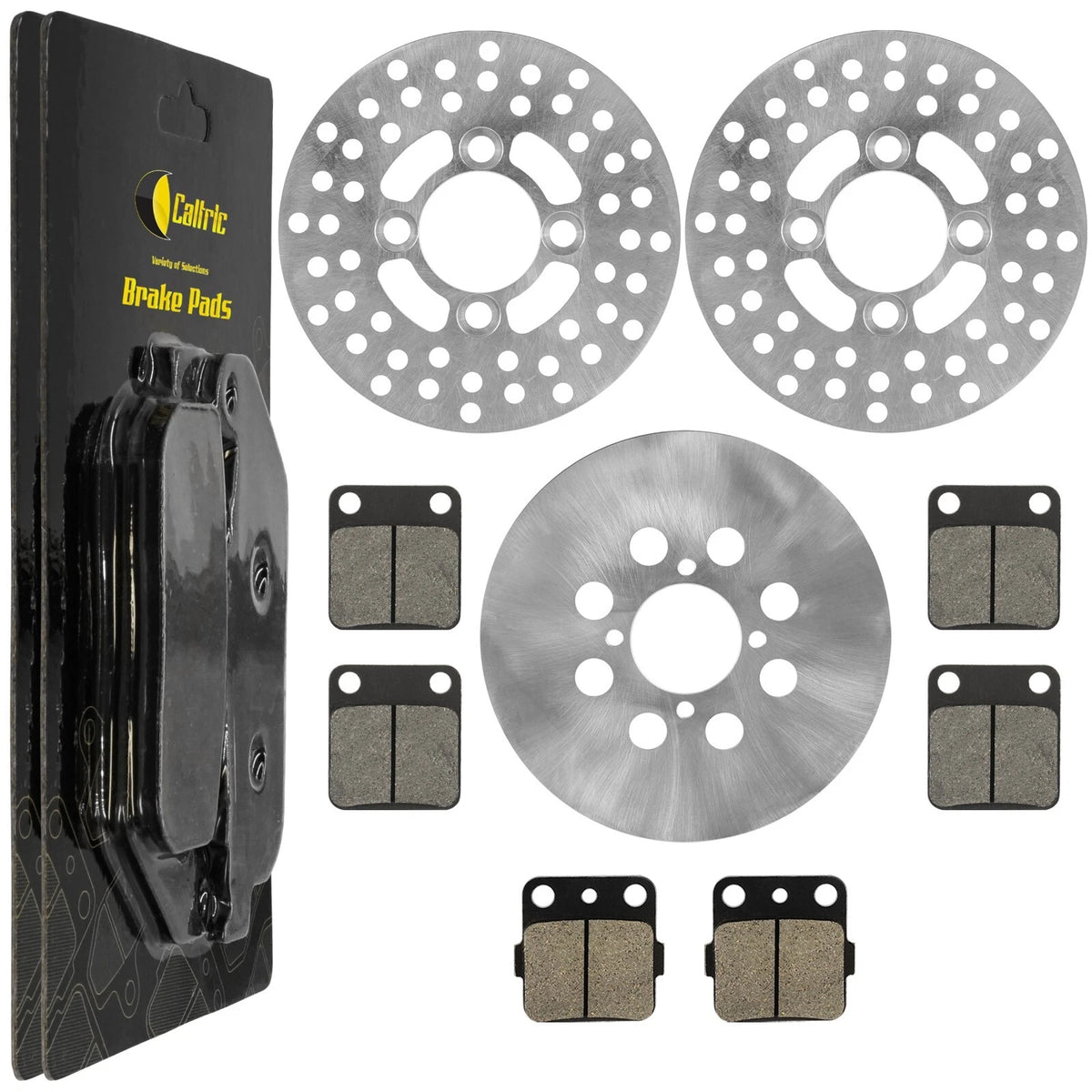 Front and Rear Brake Discs w/ Pads for Yamaha Banshee 350 (1990–2001) DS157AA2024