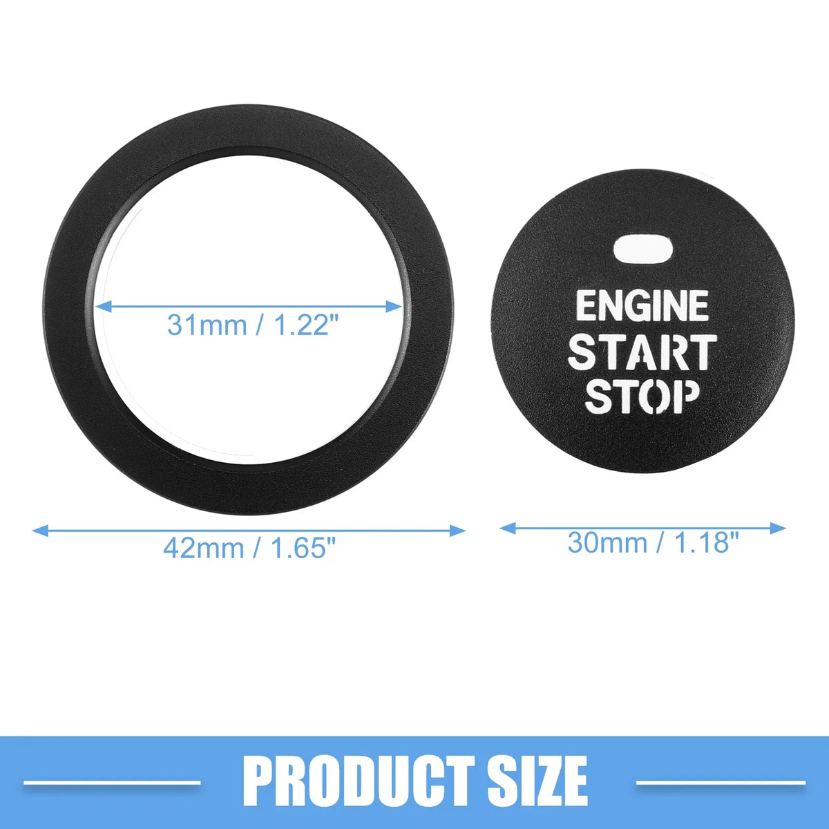 Engine Ignition Button Decal for Hyundai Sonata (2011–2014) Aluminum Alloy Black