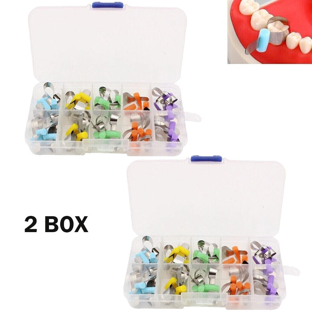 100 Metal Matrix Bands for Dental Sectional Retainerless Automatrix
