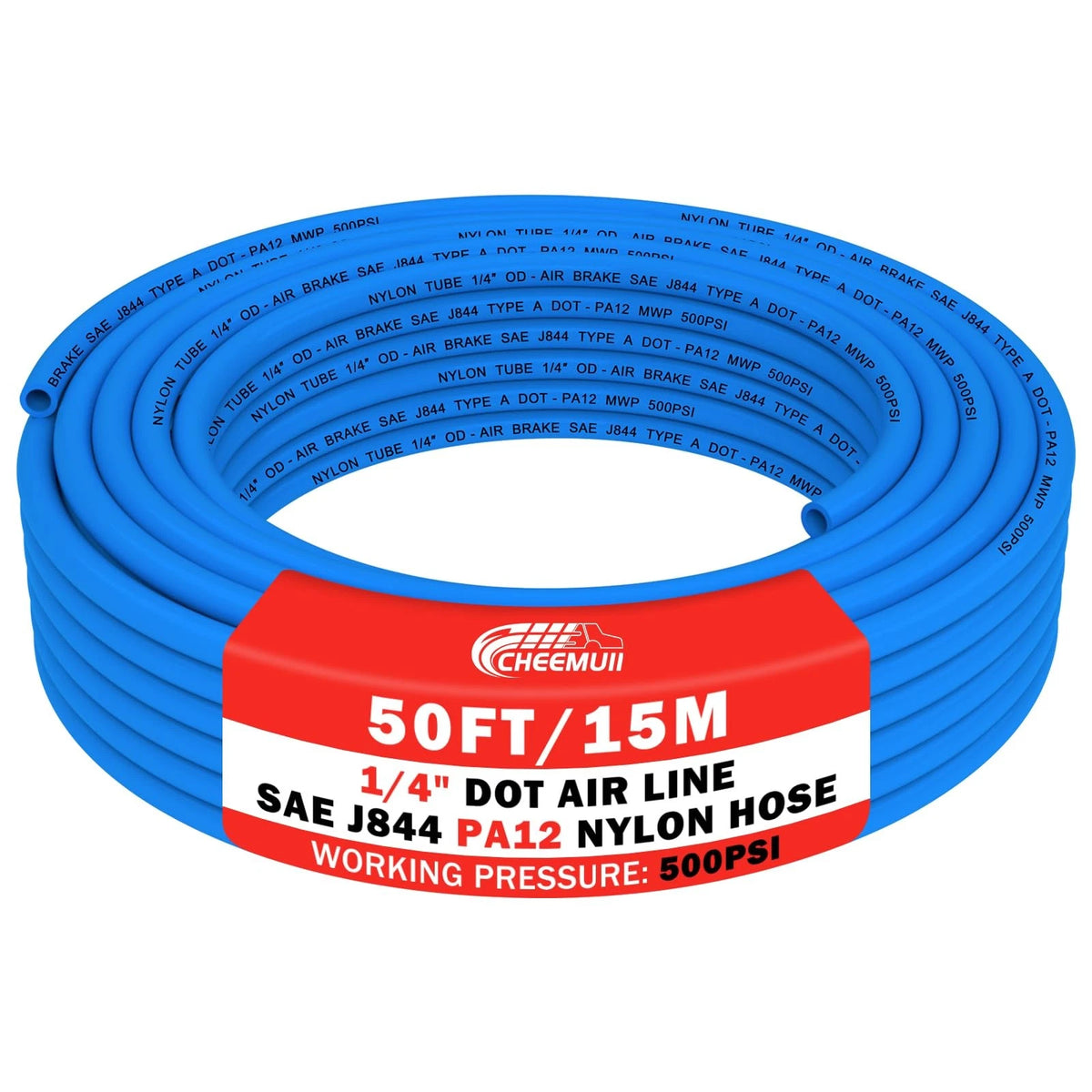 50 FT 1/4" DOT Air Line for Various Applications (1/4" OD)