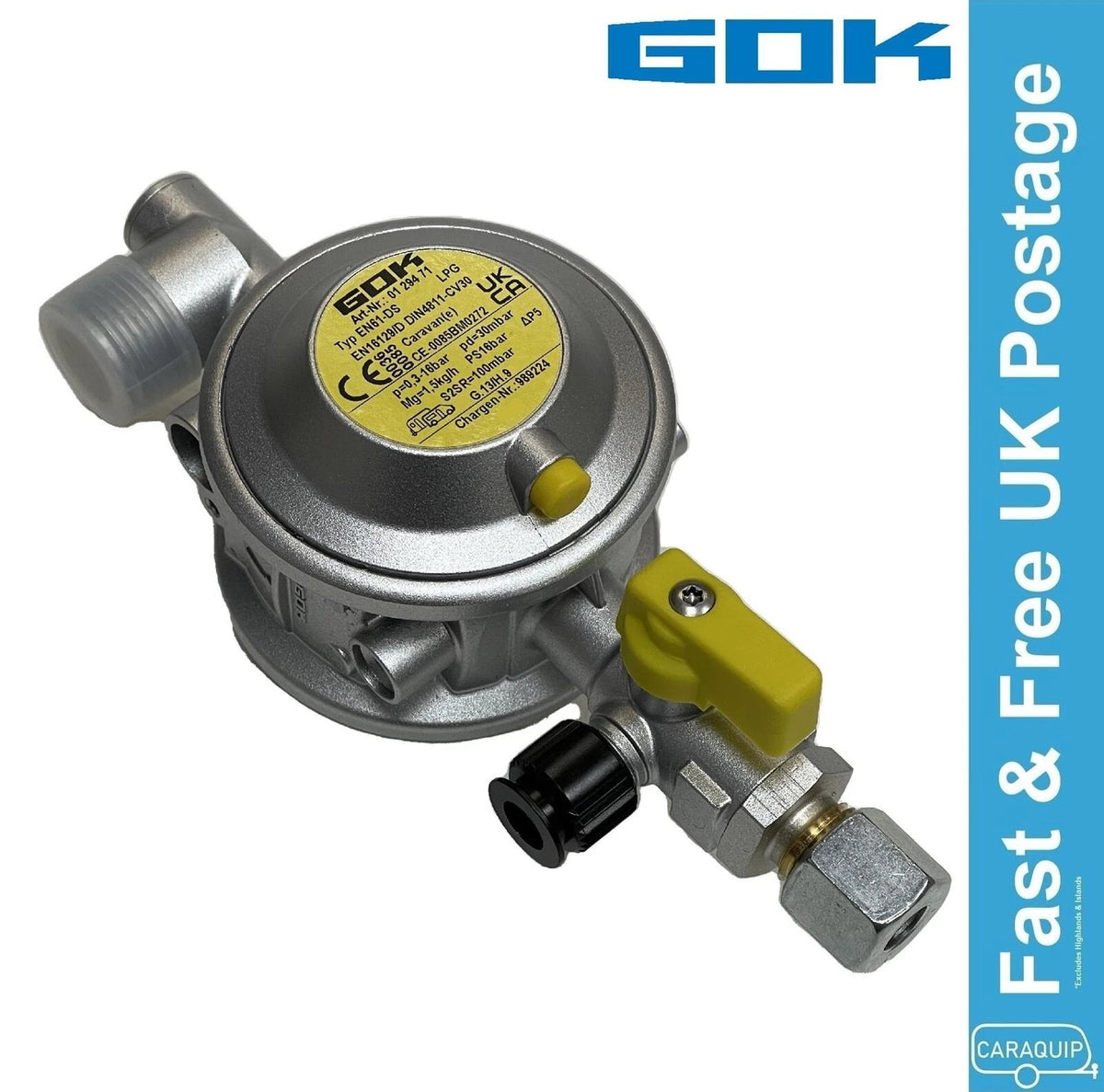 Gas Regulator 30mbar for Caravan Motorhome (0129466, 0129476)