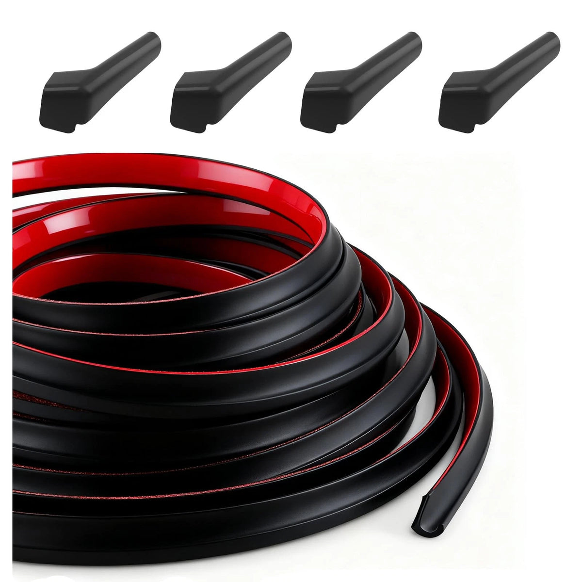 4PCS RV Rain Gutter Drip Rail 26.24Ft Black for RVs