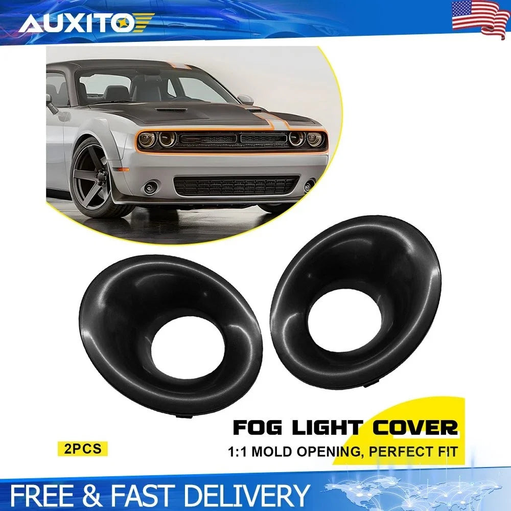 ABS Fog Light Cover Bezel Pair for Dodge Challenger (2015–2023)