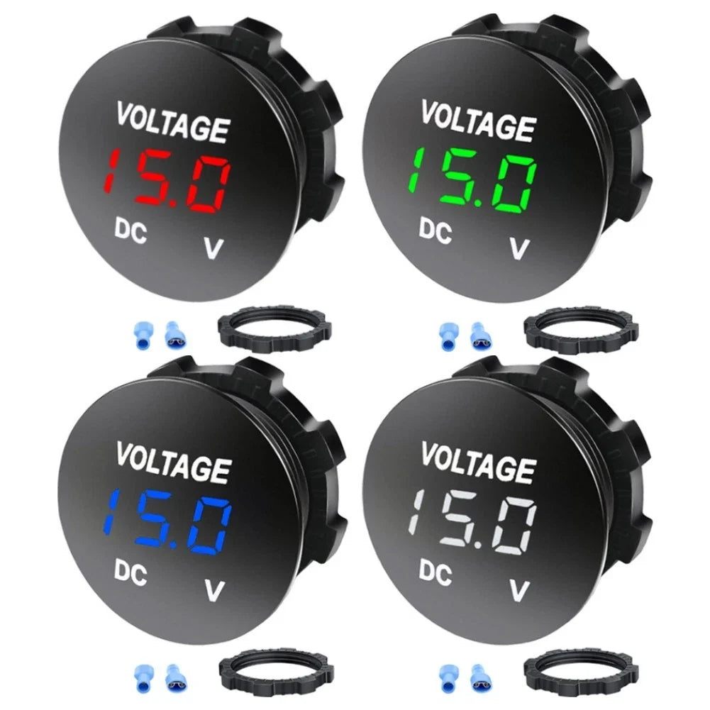 LED Voltmeter for Motorcycle (12V-24V)