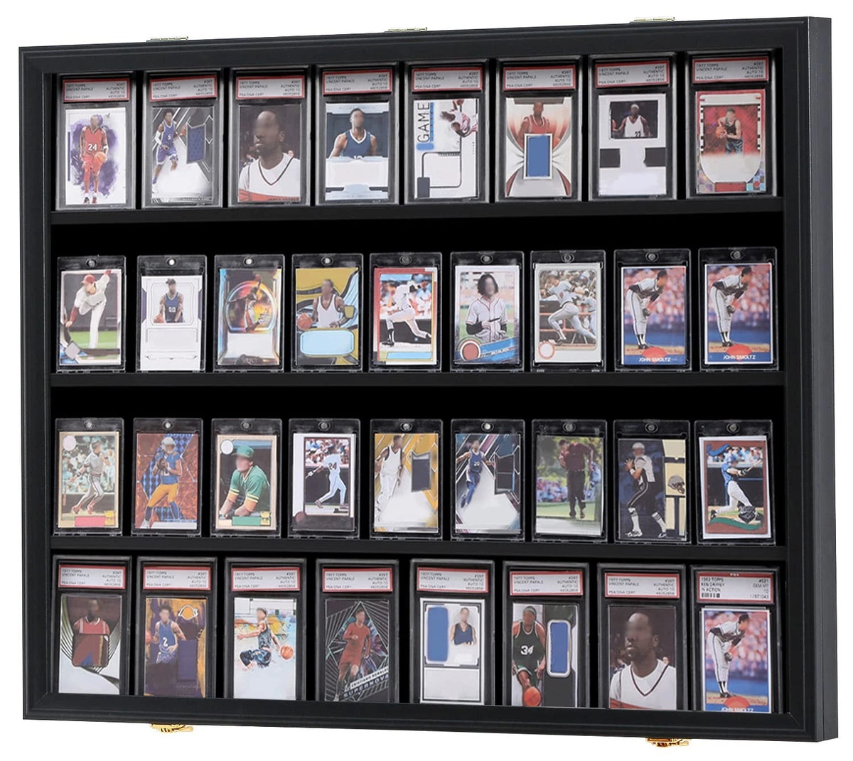 36 Graded Sports Card Display Case for Baseball Cards (Lockable)