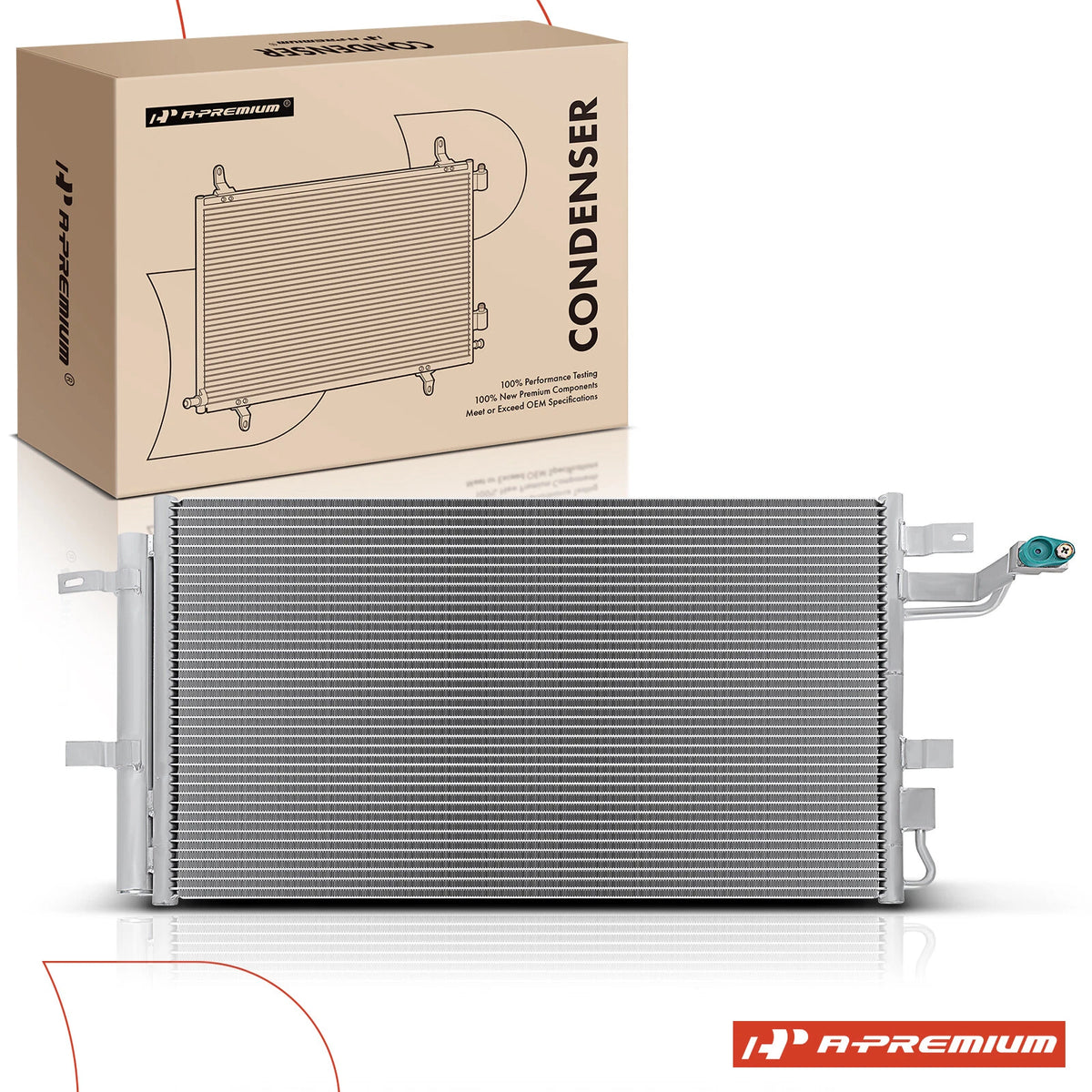 A/C Condenser w/ Bracket & Receiver Drier for Ford Taurus (2013–2014) DG1Z19712B, 4435