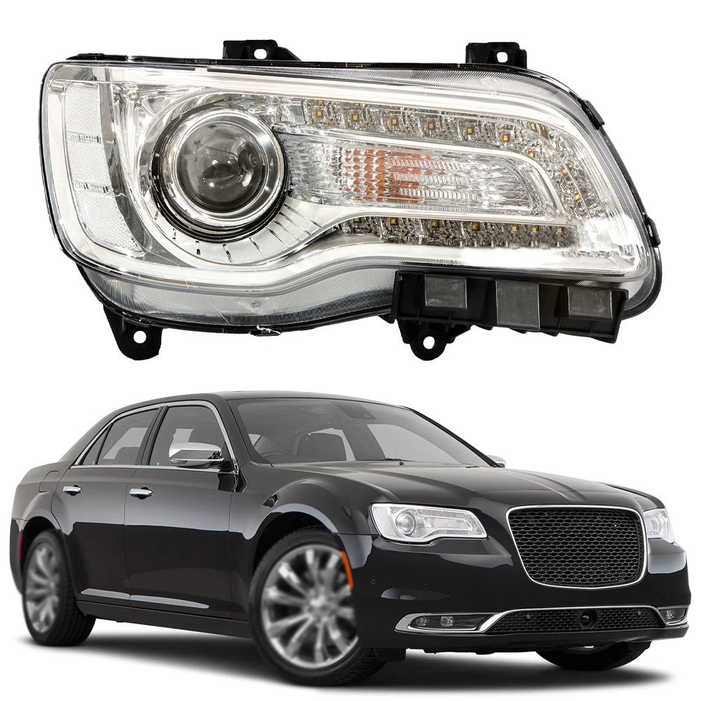Right Headlight Assembly Halogen for Chrysler 300 2018–2023 (68402947AA, 68196276AD, CH2502322)