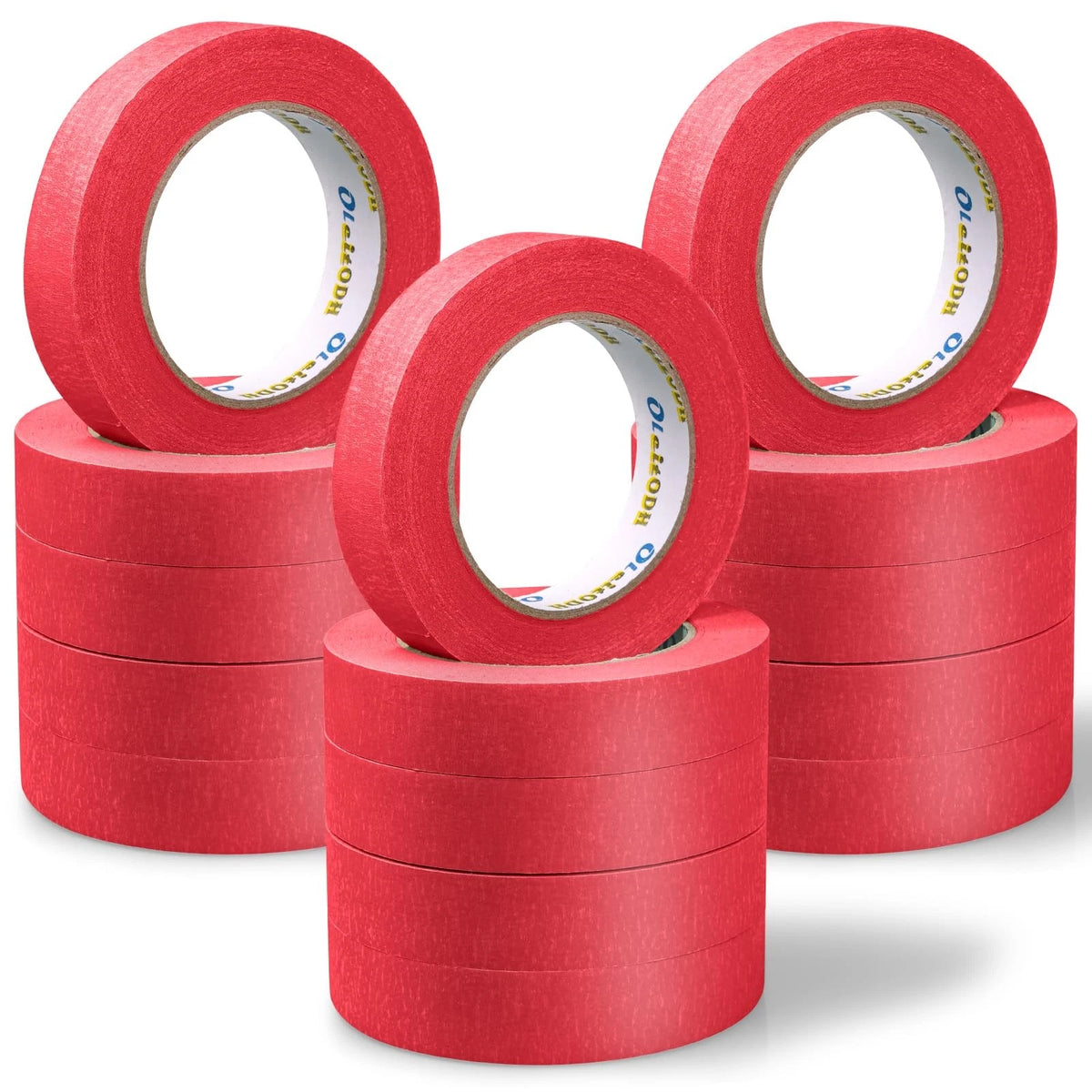 15 Rolls Red Painters Tape for Various Applications (No Specific Part Numbers)