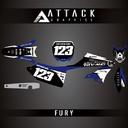 Custom Fury Complete Bike Graphics Kit for Attack (206-972-0246)