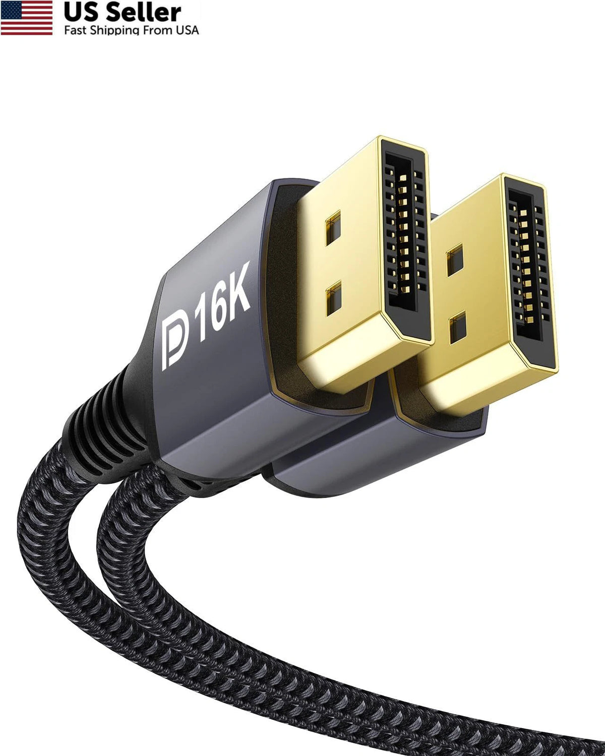 DisplayPort 2.1 Cable 6.6FT for VESA Certified Displays (No Part Numbers)