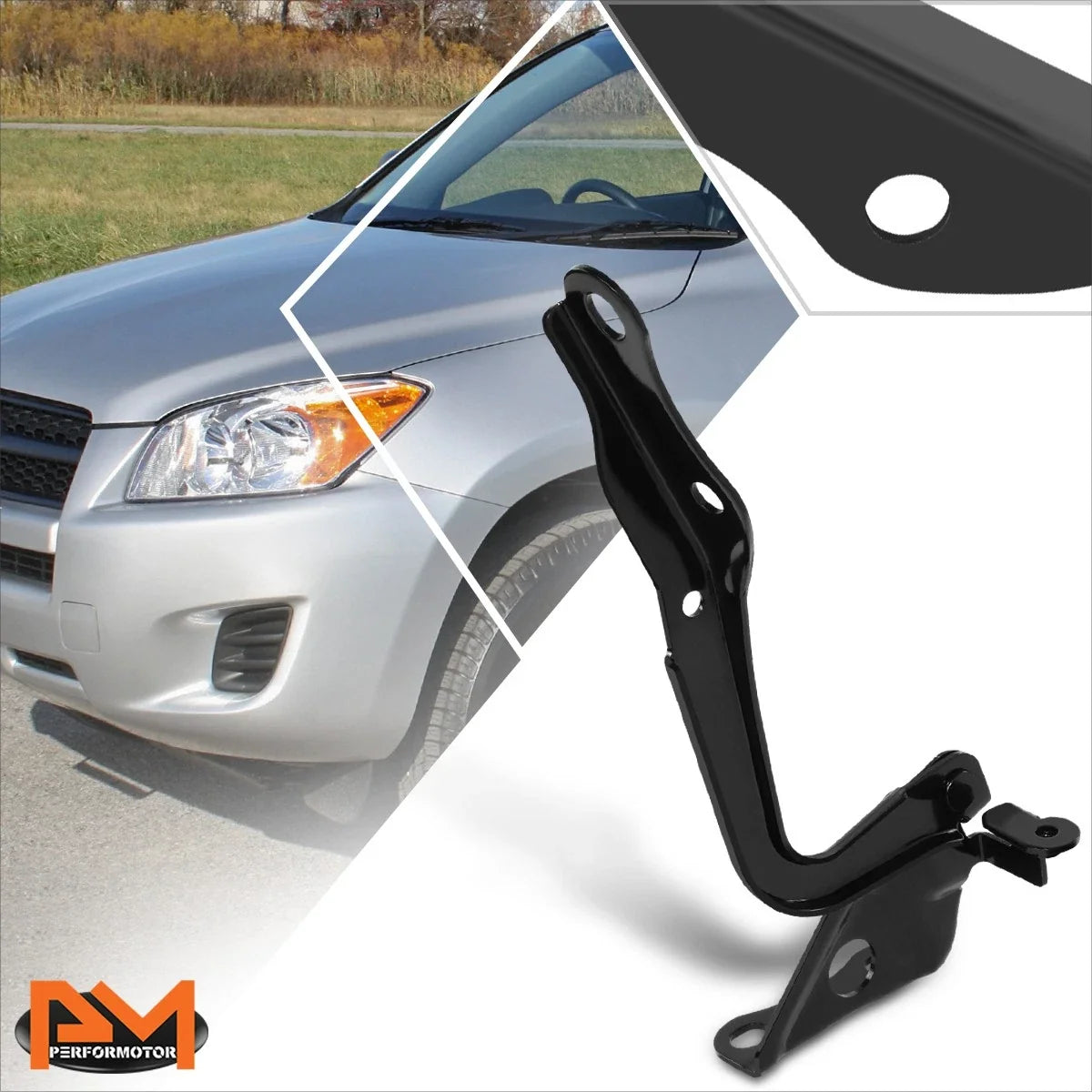 RH Steel Engine Hood Hinge for Toyota RAV4 (2006–2012)