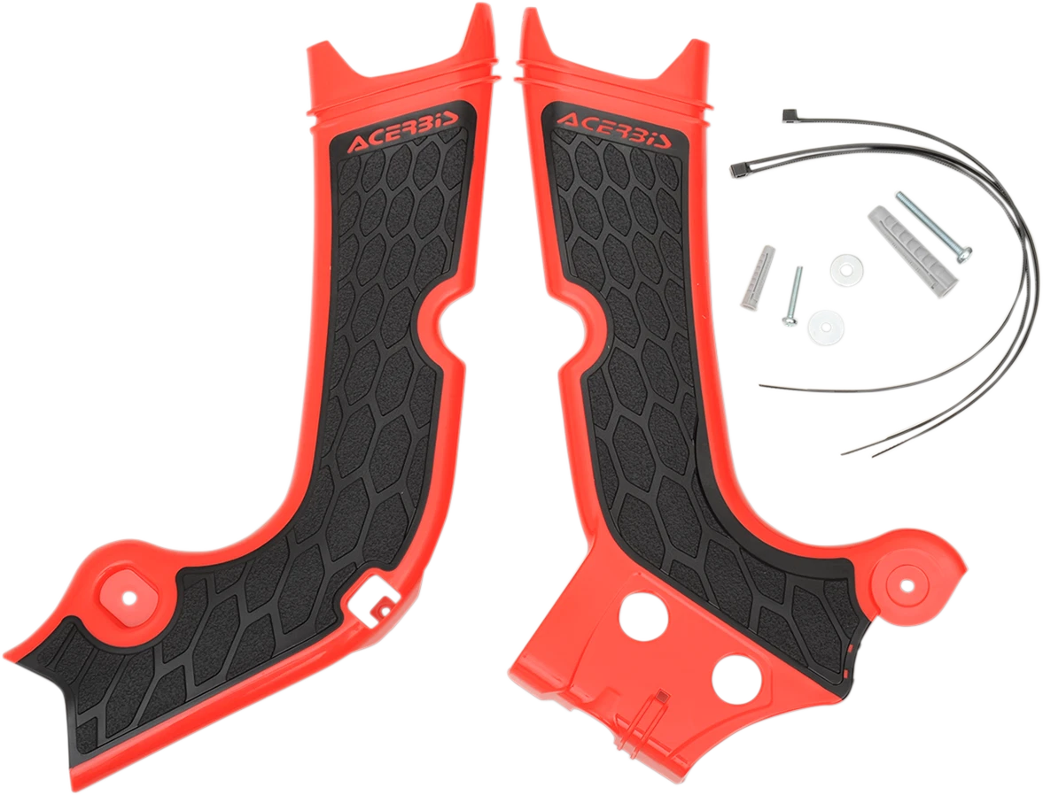 X-Grip Frame Guards for Acerbis (Red/Black)