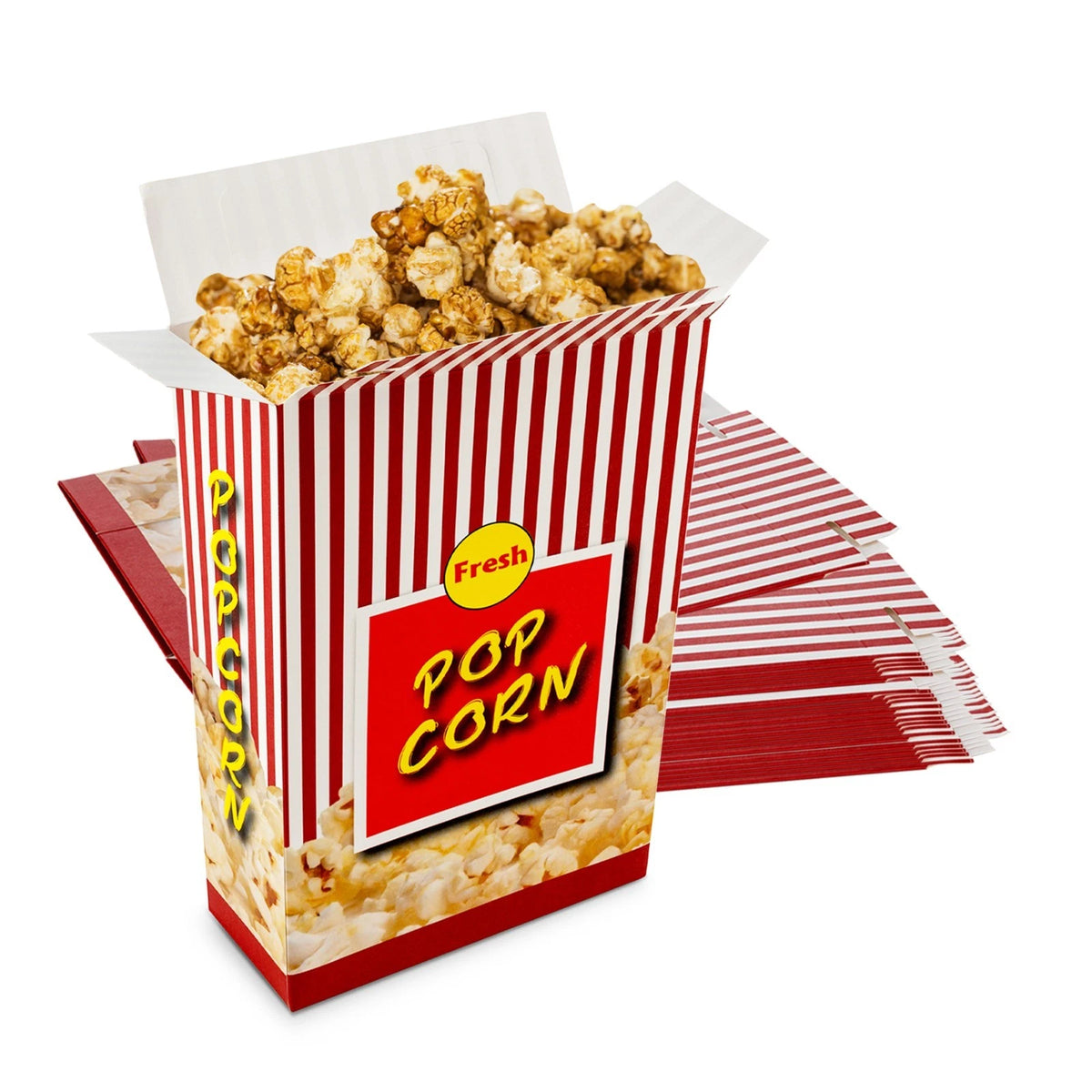 Pack of 750 Popcorn Boxes #3.5 - 1.8 oz Paperboard Holder