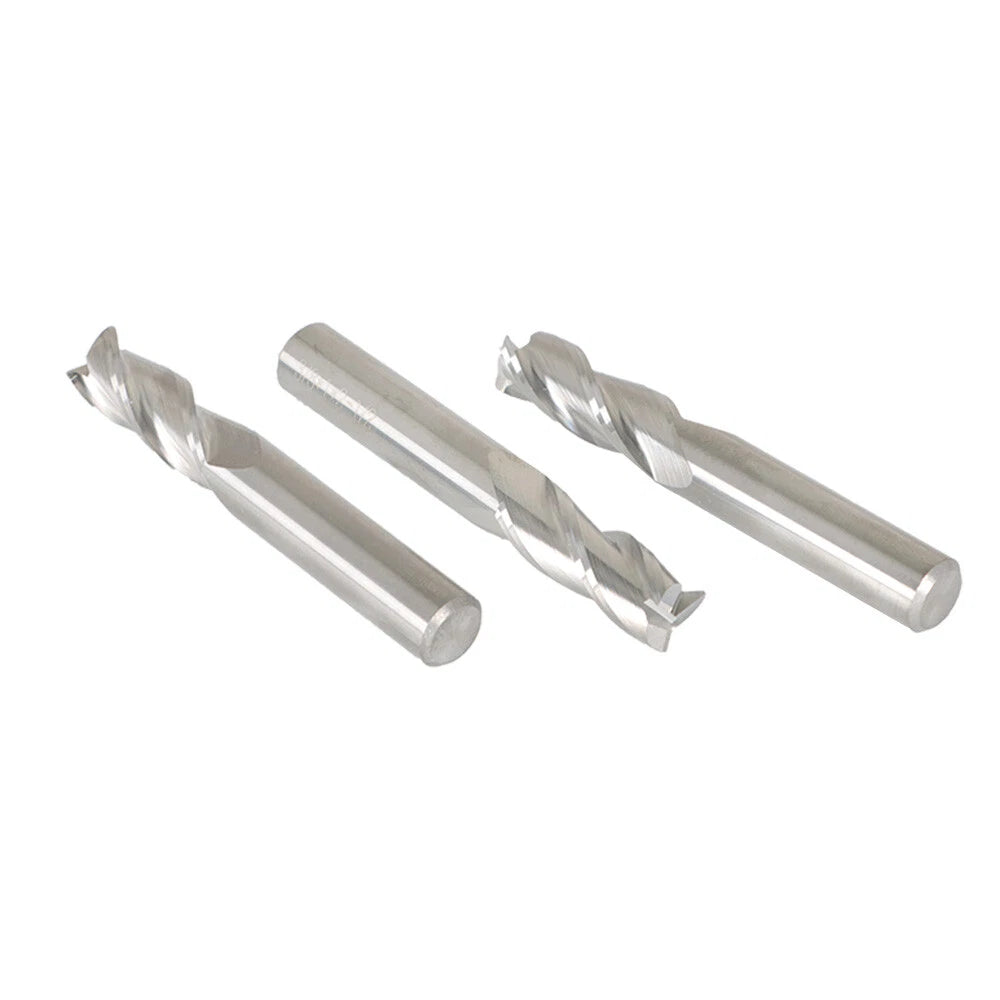 3Pcs 3 Flute End Mill 3/8" Diameter x 1" Length of Cut