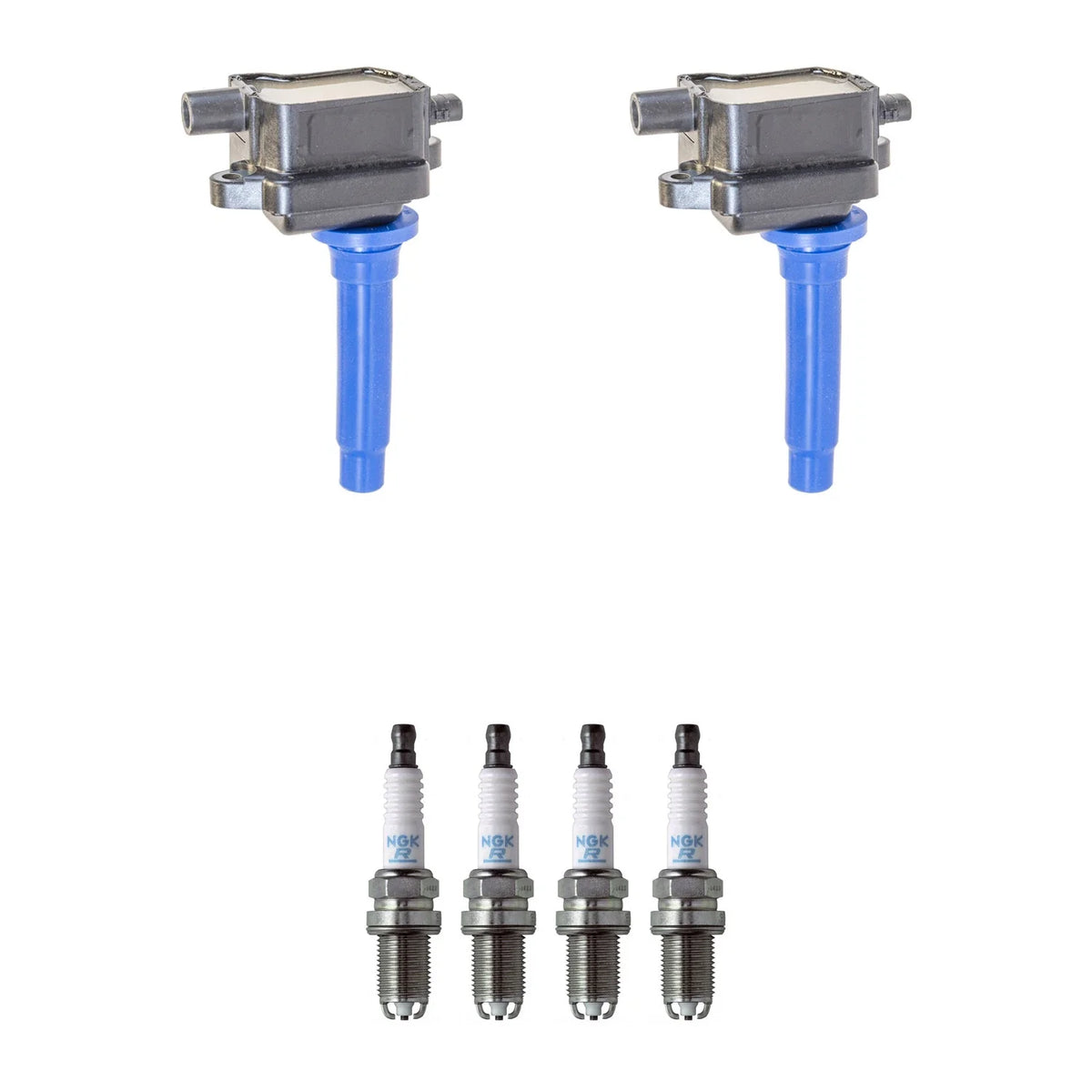 2 Ignition Coils & 4 NGK Spark Plugs for Kia Sephia Spectra (L4)