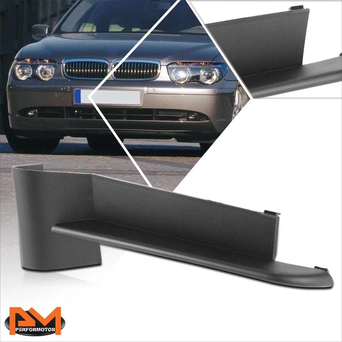 Fog Light Cover for BMW 745i 760i (2002–2005) Left Outer Black