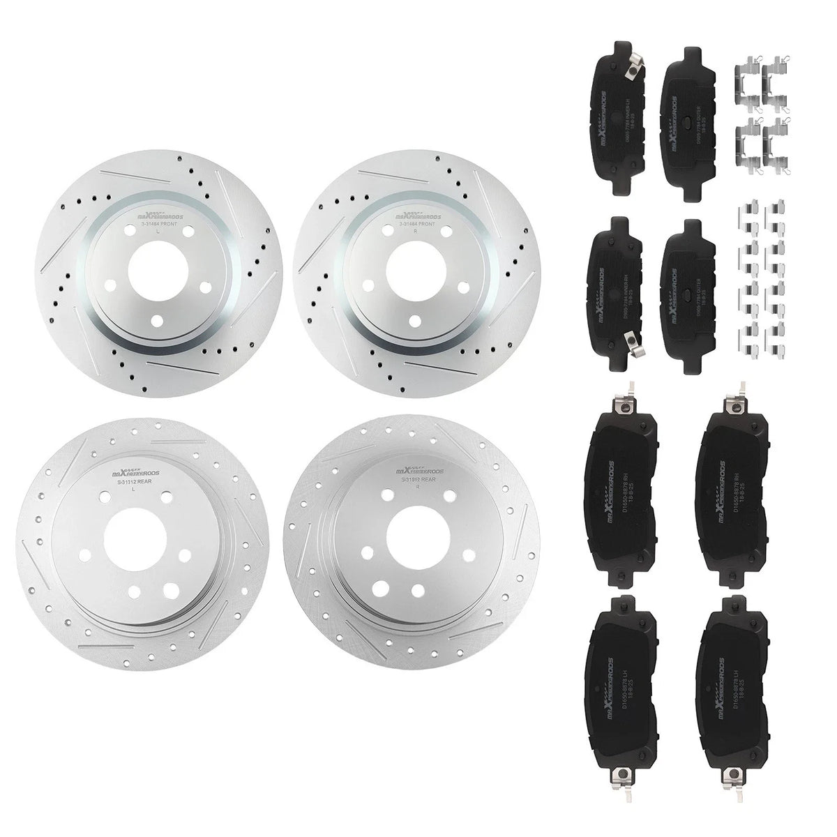 Front Rear Brake Rotors and Ceramic Pads Kit for Nissan Altima (2013–2023)