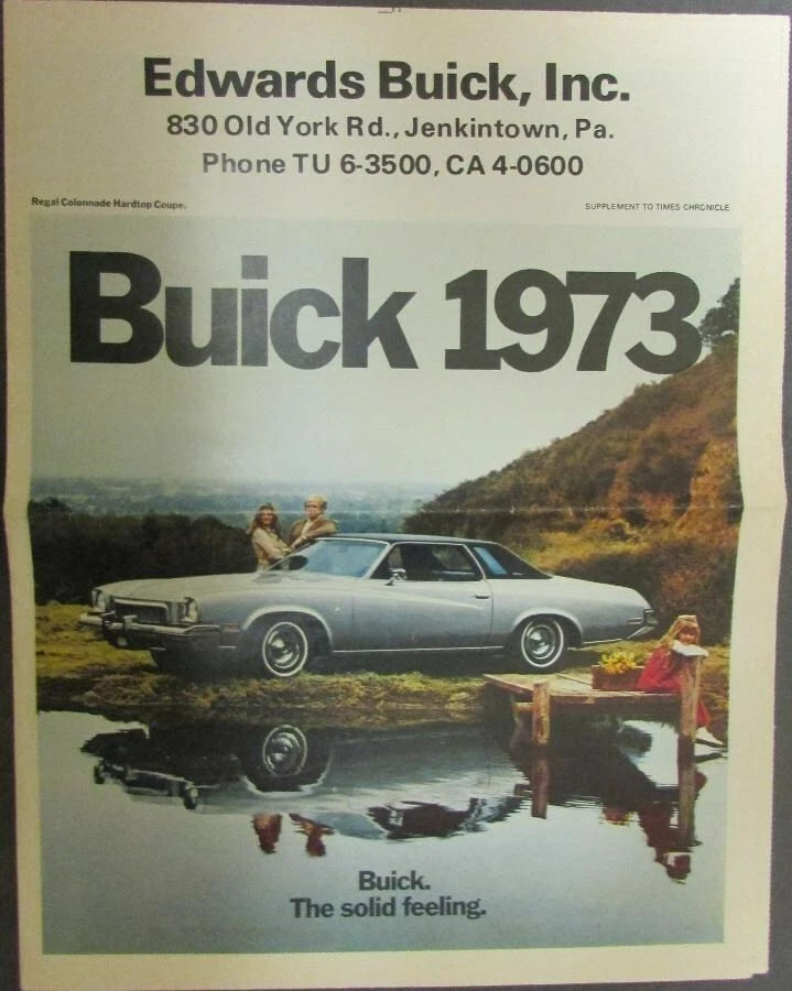 Original Color Sales Brochure for Buick (1973)
