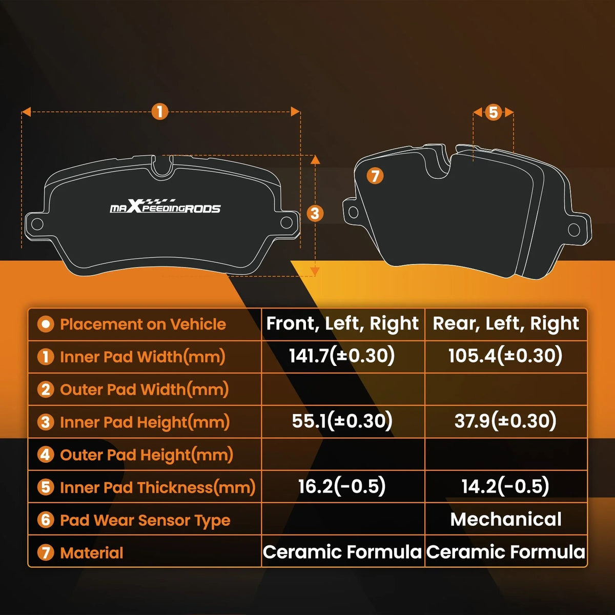 Brake Rotors and Ceramic Pads Kit for Nissan Altima (2013–2023)