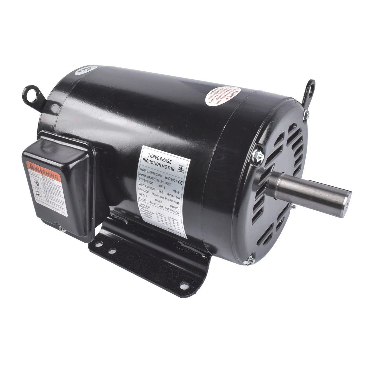Electric Motor 5HP 208-230/460V 3 Phase 184T Frame EM3218T