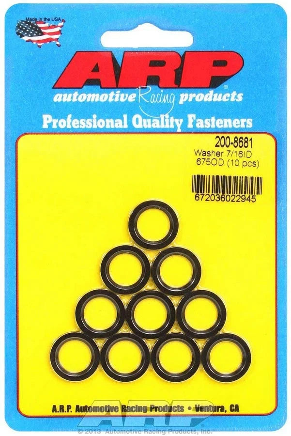 Set of 10 ARP 200-8681 Connecting Rod Washers 7/16 ID x .675 OD Chamfer