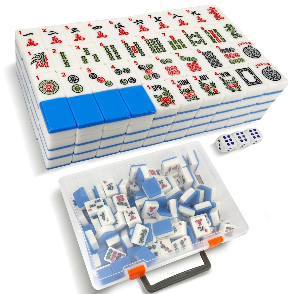 Mahjong Tiles for CIGOCIVI (7.5" W x 10" L) - Blue