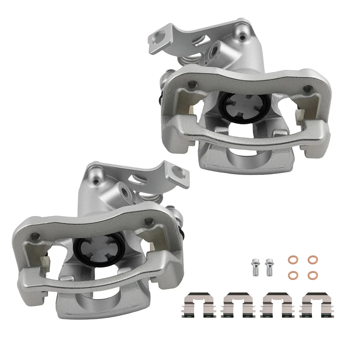 Set of 2 Rear Brake Calipers for Hyundai Accent (2012–2017) / Dodge Attitude (2012–2014)
