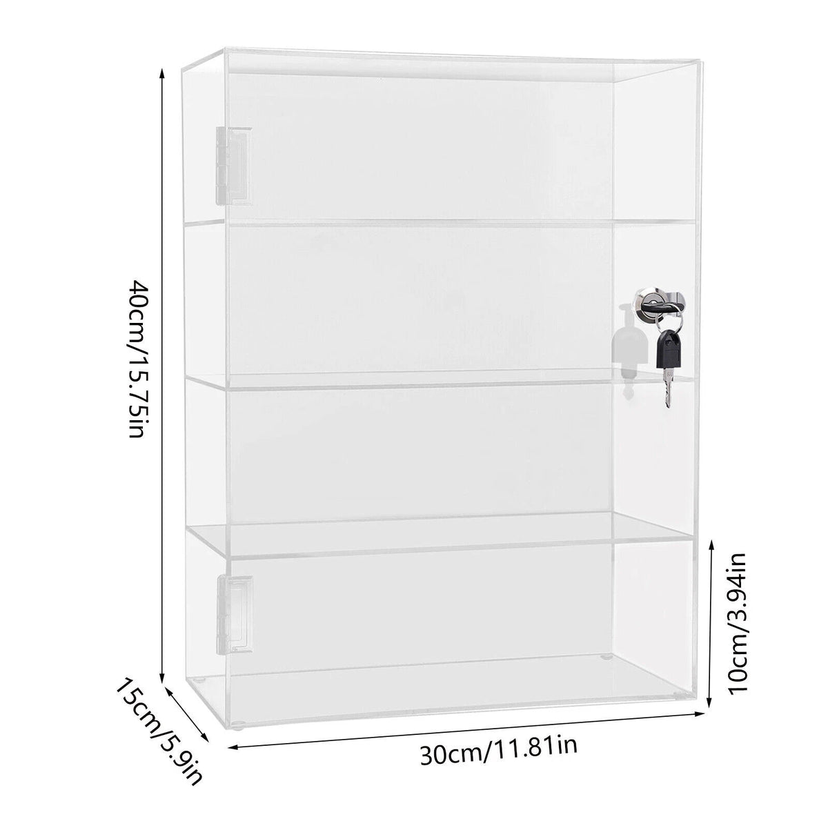 Acrylic Display Case for Countertop Showcase with Lock