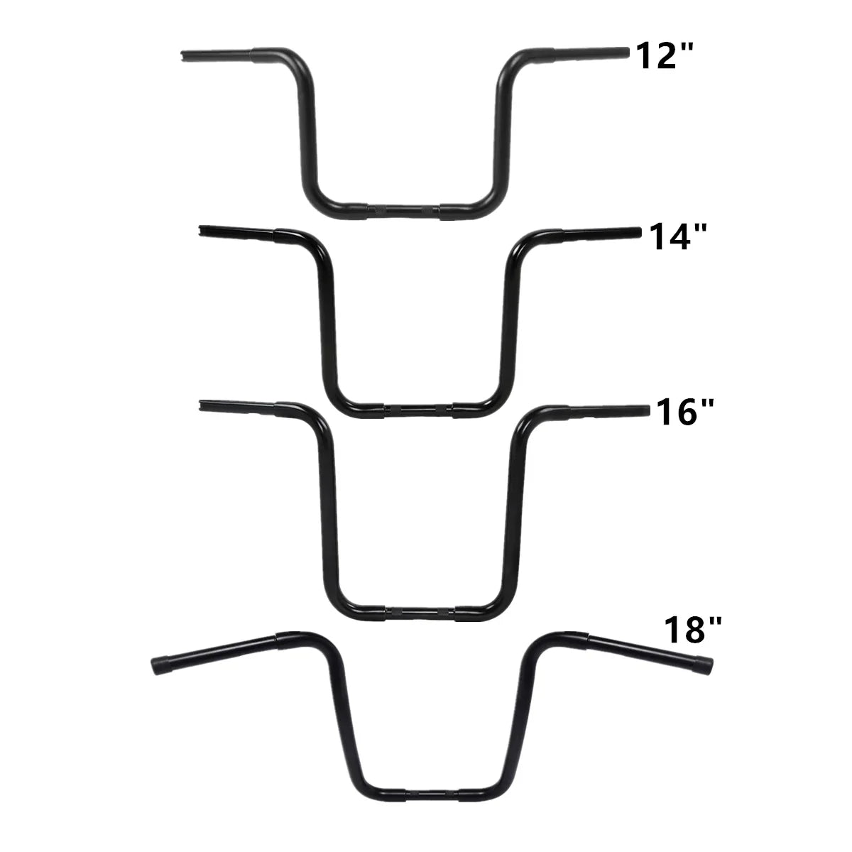 1.25" Fat Ape Hangers Handlebar for Harley FLST FXST Sportster (12"-18")