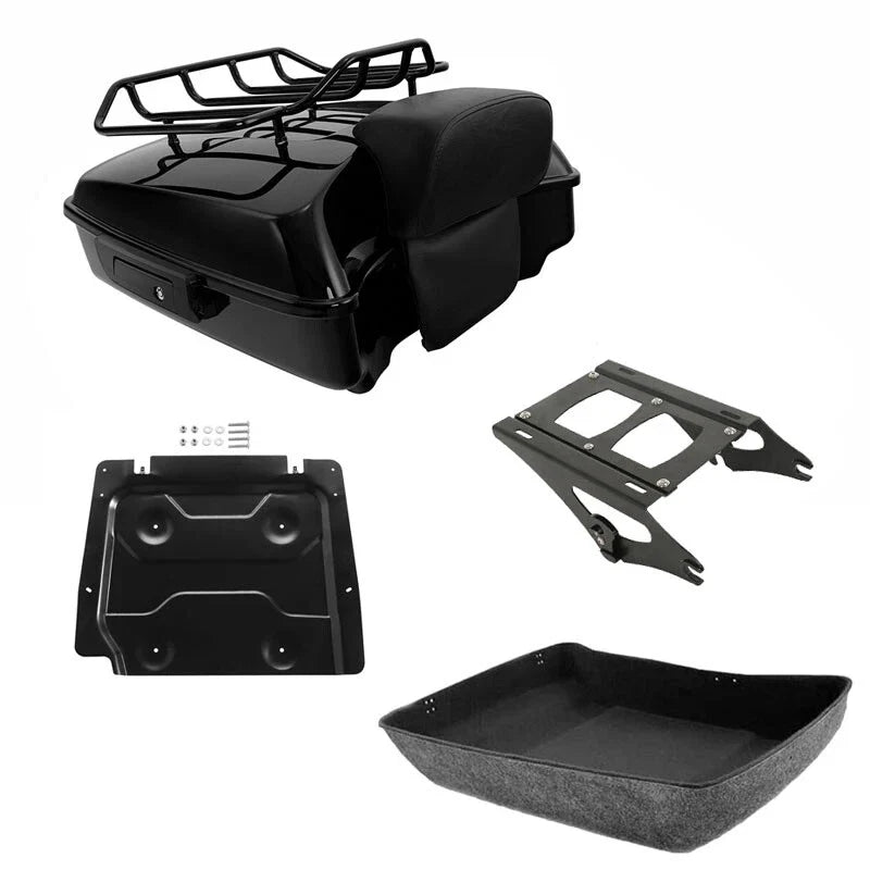 Chopped Trunk Pad Mount Rack Plate for Harley Touring Road King Glide (2014–2026)