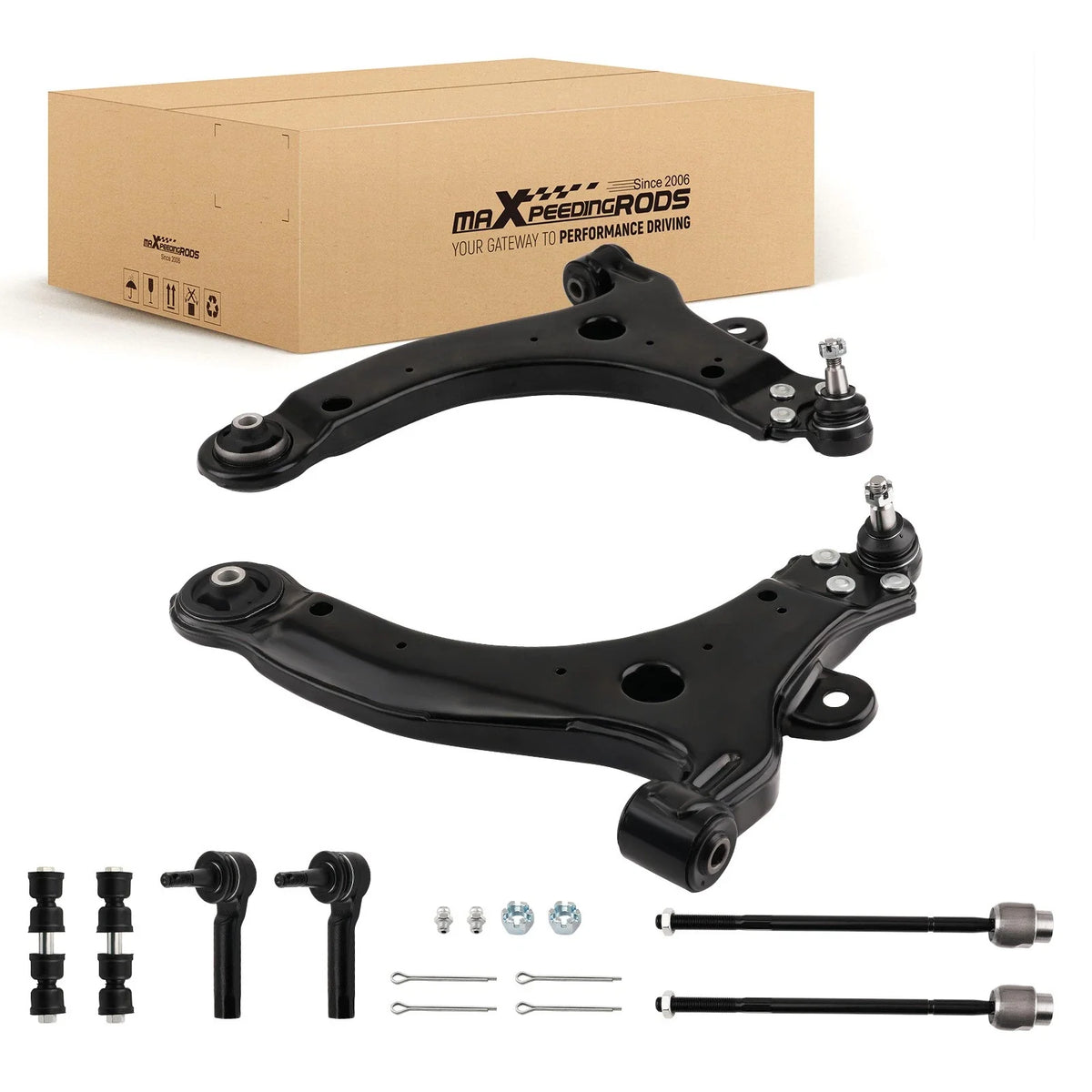 8x Front Lower Control Arms Tie Rod Sway Bar Links for Buick Century (1997–2005)