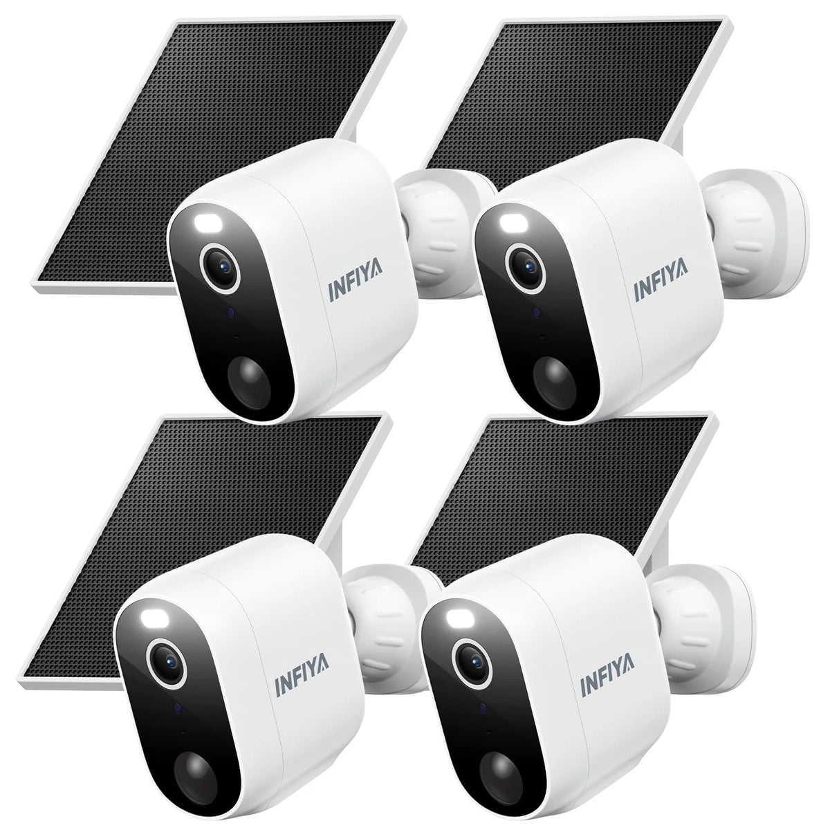 2X Wireless Outdoor Security Cameras for INFIYA (2023) - Solar & Battery Powered 2K