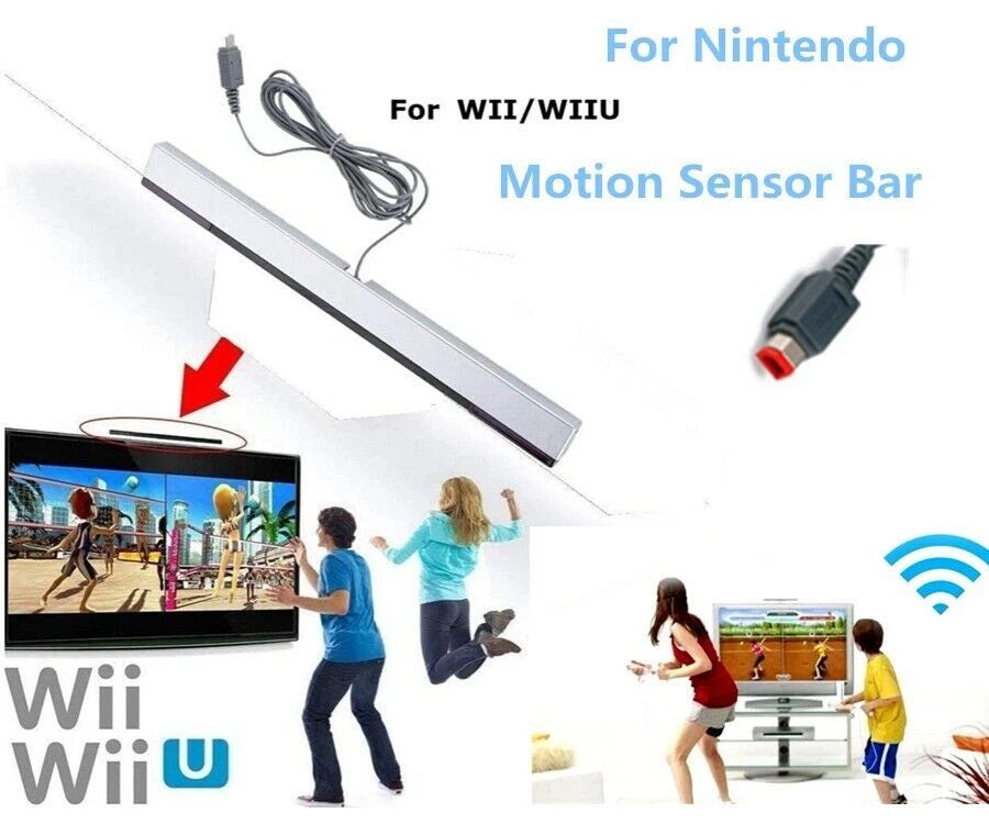 Wired Remote Motion Sensor Bar for Nintendo Wii / Wii U