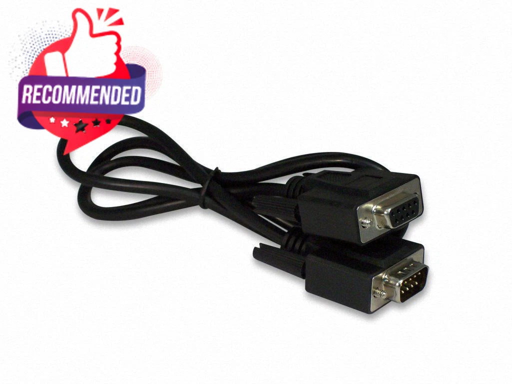 3ft DB9 9 Pin Serial RS232 Cable Male to Female Black